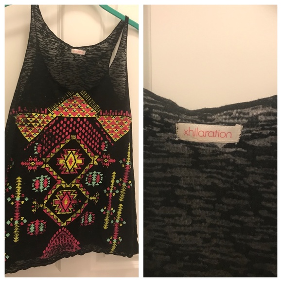 Xhilaration Tops - Black Tribal Tank